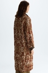 Floral jacquard long jacket