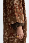 Floral jacquard long jacket