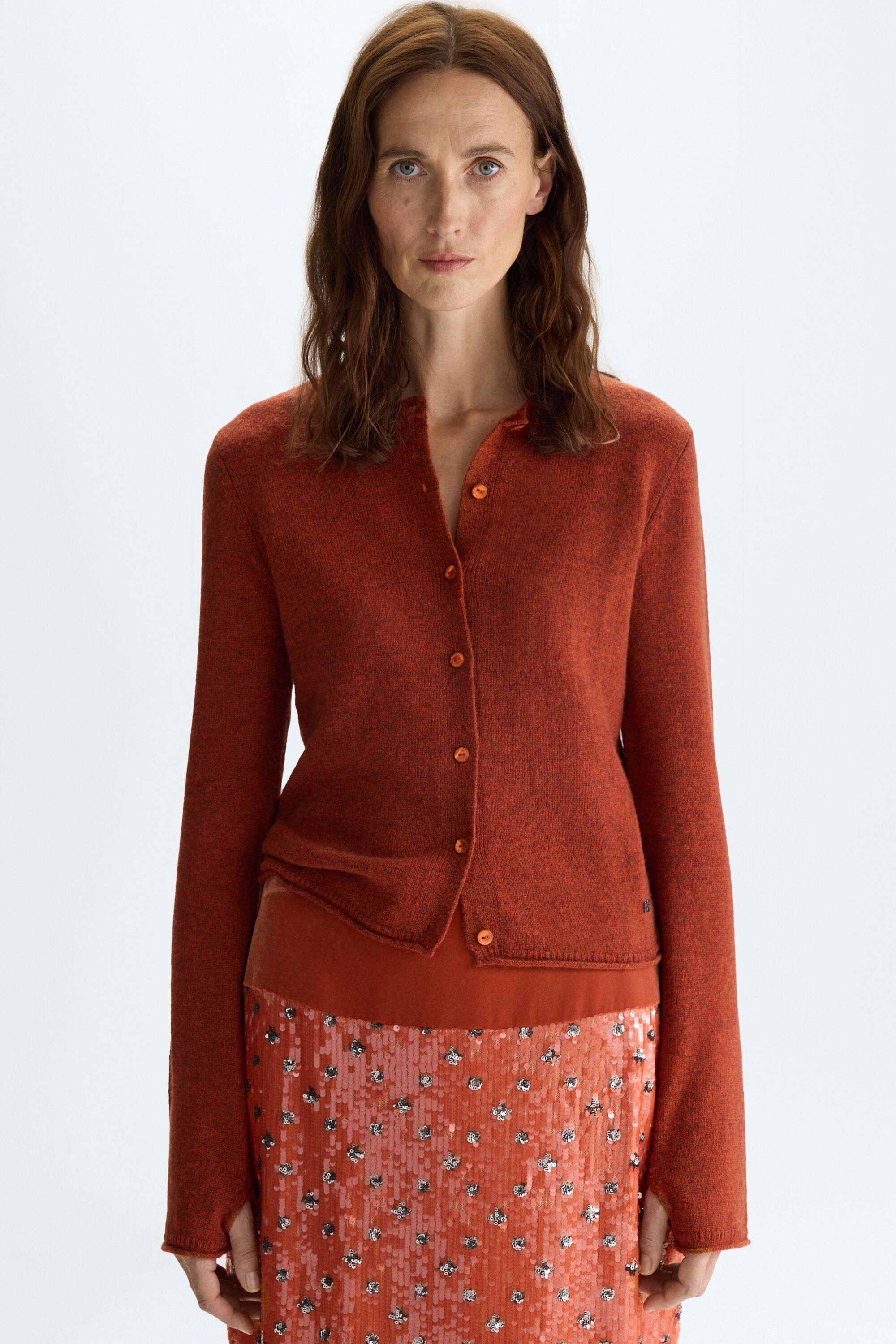 Wool knit fitted jacket