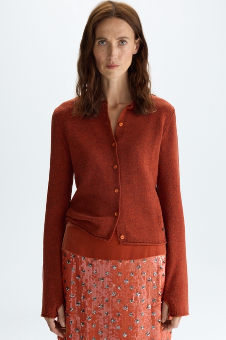 WOOL KNIT FITTED JACKET