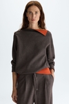 Double-faced stretch-knit straight-fit sweater