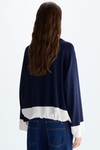 Stretch-knit oversize sweater