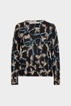 Calas print ramie straight-fit sweater
