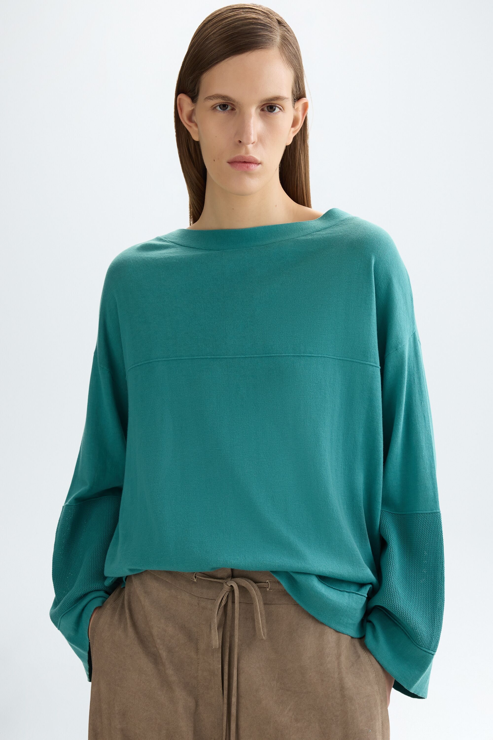 Cotton silk oversize sweater