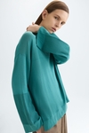 Cotton silk oversize sweater
