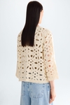 Macrame straight-fit short jacket