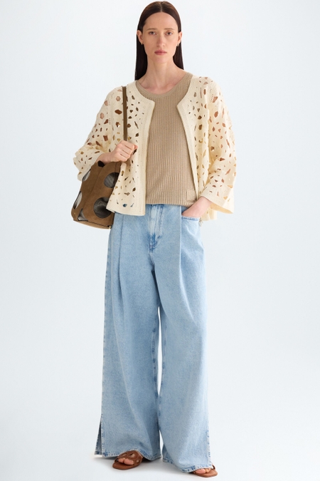MACRAME STRAIGHT-FIT SHORT JACKET