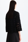 Macrame straight-fit short jacket