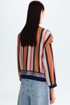 Cinta PG striped print twill bomber jacket