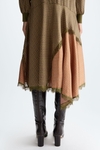 Print twill midi dress