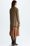 Print twill midi dress