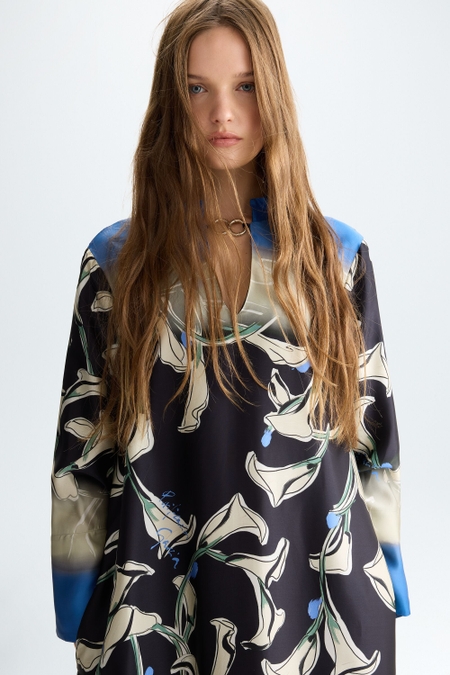 CALAS PRINT A-LINE DRESS