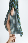 Margacubo striped prints twill A-line dress