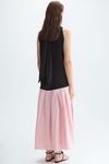Stretch-knit taffeta A-line long dress