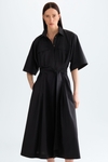 Poplin A-line shirt dress