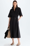 Poplin A-line shirt dress