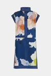 Print twill sack dress