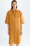 Linen oversize shirt dress