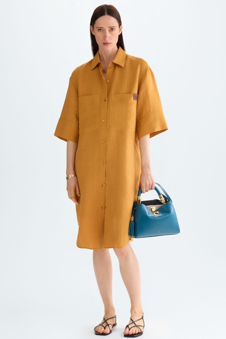 LINEN OVERSIZE SHIRT DRESS