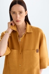 Linen oversize shirt dress