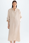 Linen oversize shirt dress