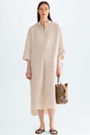 Linen oversize shirt dress