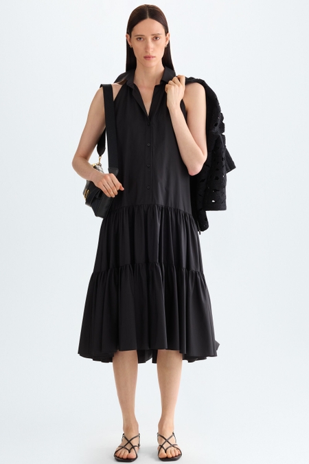 COTTON A-LINE SHIRT DRESS