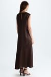 Velvet satin midi dress