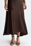 Velvet satin midi dress