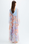 Print silk organza A-line dress