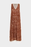 Sequinned bambula A-line dress
