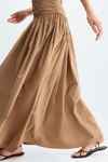 Draped taffeta fitted dress