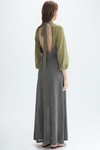 Open back Lurex long dress