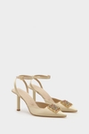 Rectangles satin 80 slingback pumps