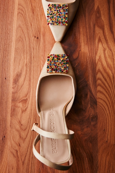 RECTANGLES SATIN 80 SLINGBACK PUMPS