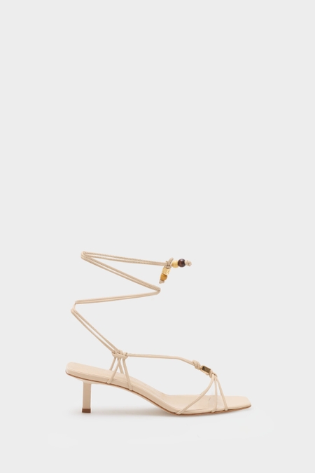 BEADS LEATHER 45 SANDALS