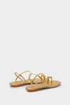 Rectangles leather flat sandals