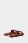 La Gran Manzana leather raffia flat sandals