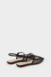 Cubo mesh leather slingback flats