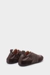 Leather canvas ruched sneakers