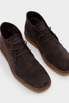 Suede flat ankle boots