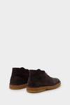 Suede flat ankle boots