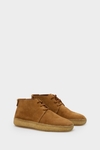 Suede flat ankle boots