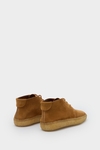Suede flat ankle boots