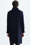 Abrigo regular fit de paño mezcla lana y cashmere