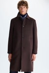 Regular fit wool and cashmere coat