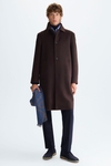 Regular fit wool and cashmere coat