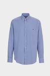 Micro-check twill shirt