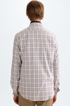 Multi-check twill shirt