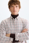 Multi-check twill shirt